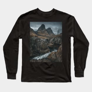 'And down by the River Coe we shall go', Glencoe, Scottish Highlands Long Sleeve T-Shirt